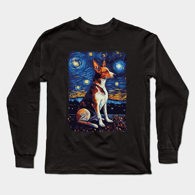 Podenco Starry Night Long Sleeve T-Shirt by favoriteshirt